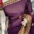 Chiffon silk wedding wear saree in violet with embroidery work & handwork