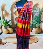 Multi Color Lagadi pallu Silk Saree