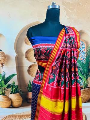 Multi Color Lagadi pallu art silk saree 2