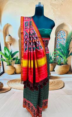 Multi Color Lagadi pallu art silk saree 3
