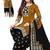 Mustard color crepe silk printed women unstitched dress material