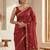 Maroon Color Jamdani weave  cotton Saree