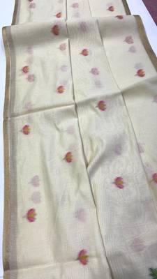 White Color Jamdani weave  cotton Saree 4