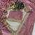 Pink moss silk with jecquard butti saree with unstitched blouse