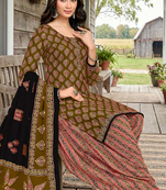 Multicolor color crepe silk printed women unstitched dress material
