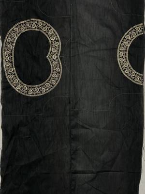 Dark Grey Color Sequance and Dori Embroidery work Twill Net Saree 4