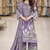 Purple color crepe silk printed women unstitched dress material