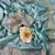 Teal Color  Embroidery Work and Coding weaving Tissue Silk Saree