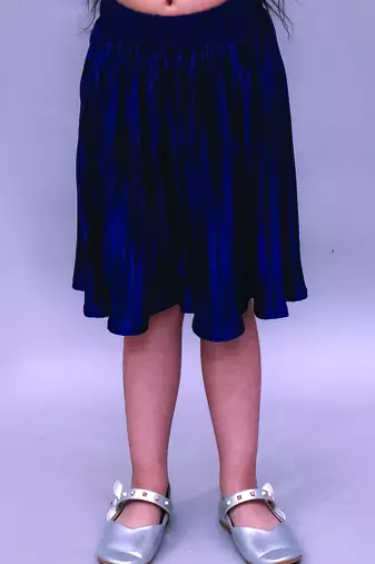 Navy blue embroidered polycotton co ord set