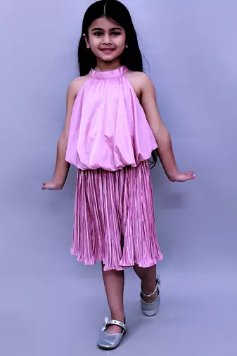 Peach solid polycotton co ord set