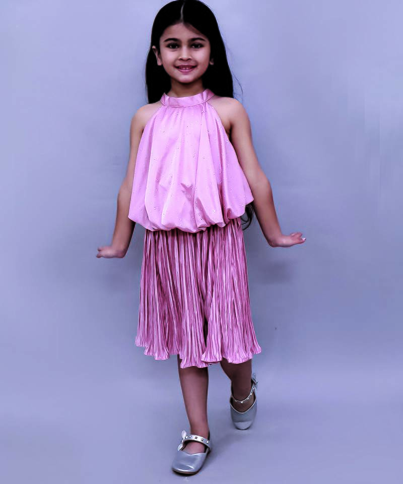 Peach solid polycotton co ord set