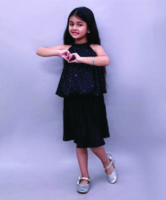 Black woven polycotton co ord set 1
