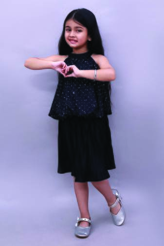 Black woven polycotton co ord set