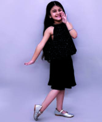 Black woven polycotton co ord set 2