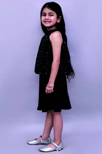 Black woven polycotton co ord set