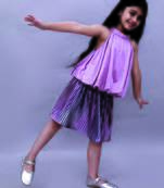 Purple solid polycotton co ord set