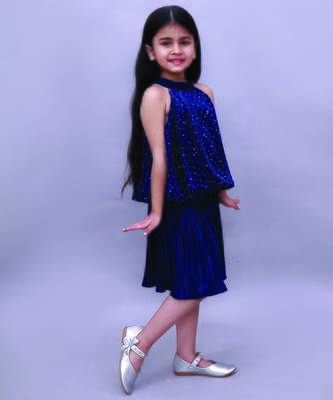 Navy blue woven polycotton co ord set 2