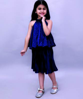 Navy blue woven polycotton co ord set 4
