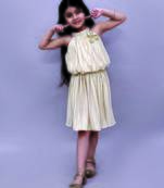 Golden embroidered polycotton co ord set