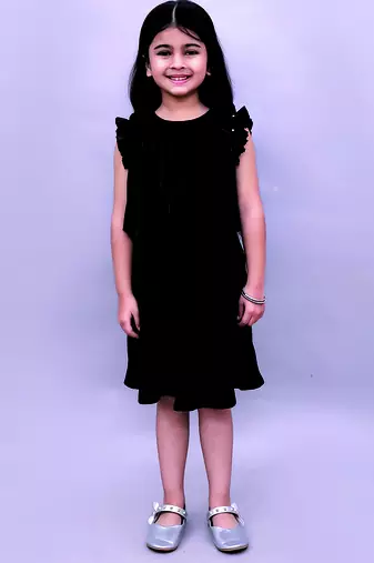 Black woven polycotton co ord set