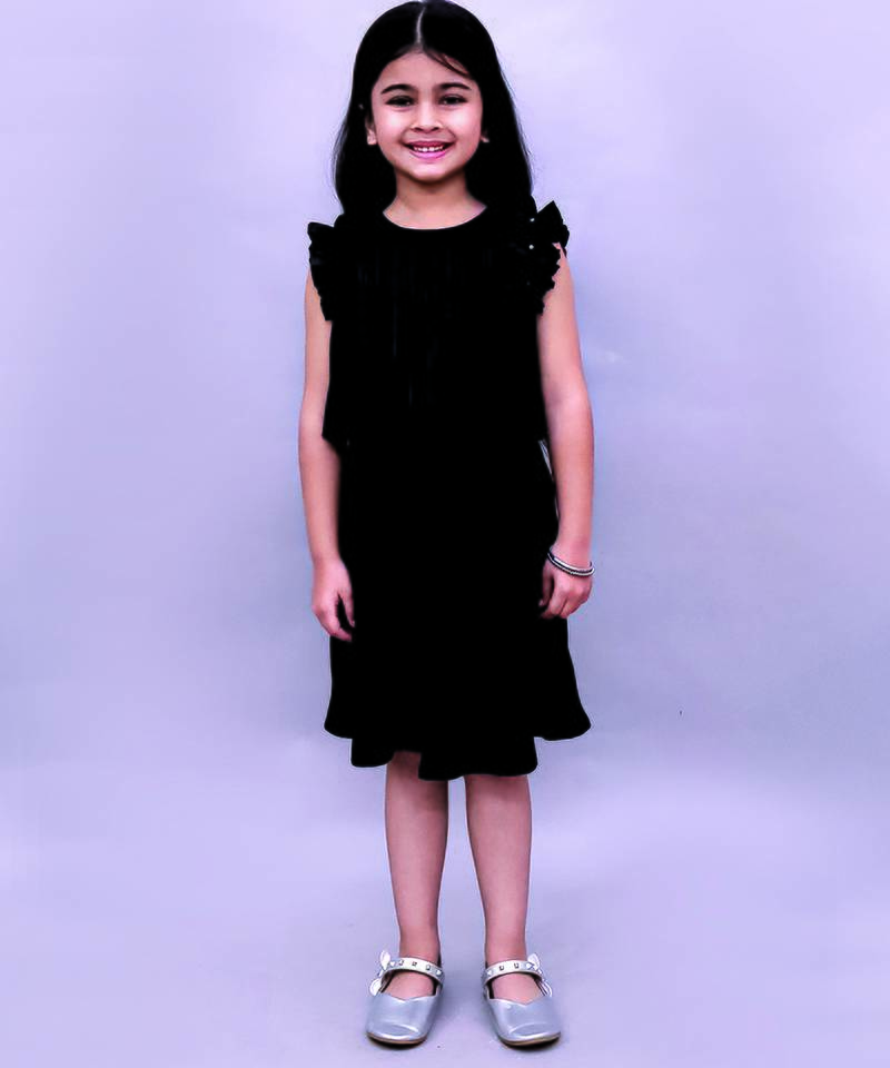 Black woven polycotton co ord set