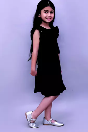 Black woven polycotton co ord set
