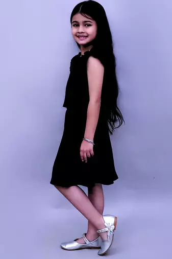 Black woven polycotton co ord set
