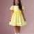 Yellow woven cotton dress