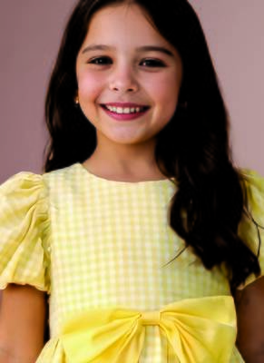 Yellow woven cotton dress 4