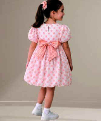Orange printed cotton dress 2