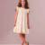 Golden woven polycotton dress