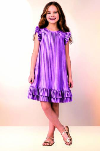 Mauve woven polycotton dress