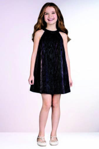 Golden solid polycotton dress