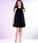 Golden solid polycotton dress