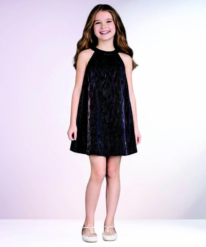 Golden solid polycotton dress