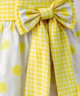 Yellow printed cotton dress 4
