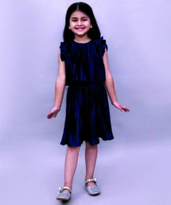 Navy blue woven polycotton co ord set 1