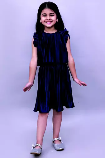 Navy blue woven polycotton co ord set