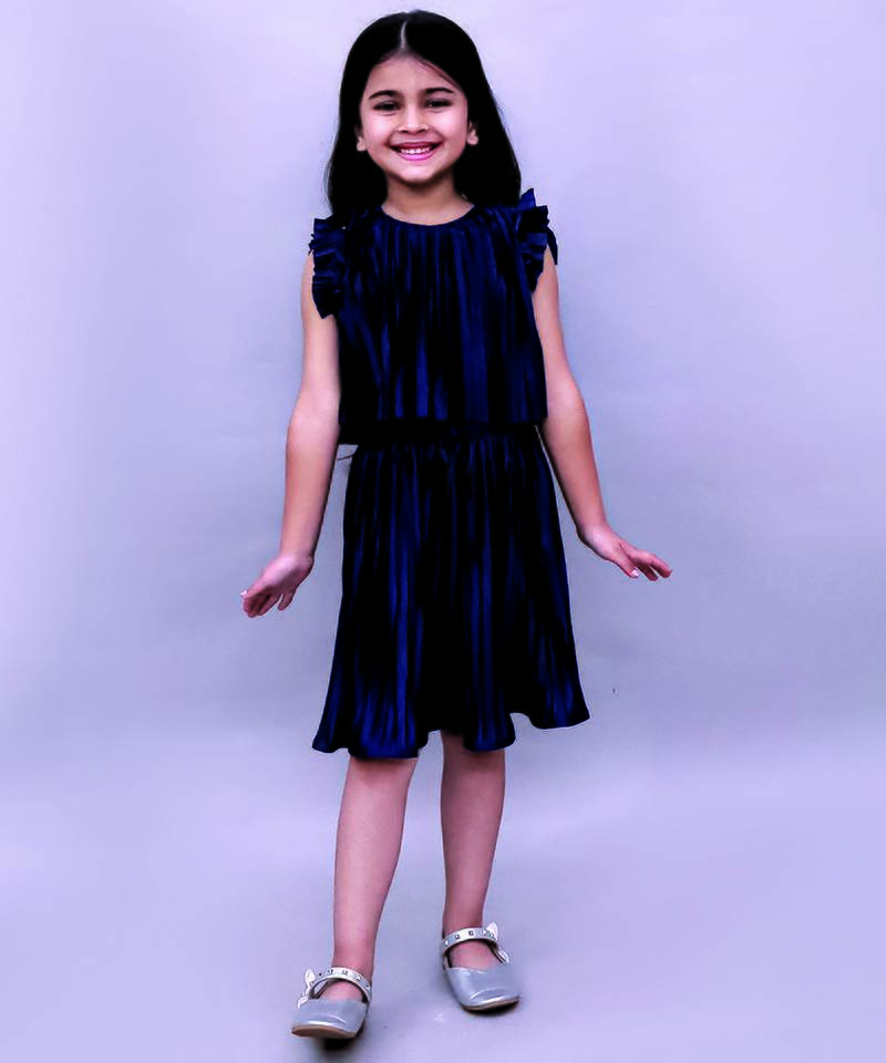 Navy blue woven polycotton co ord set