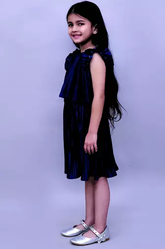 Navy blue woven polycotton co ord set