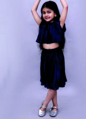 Navy blue woven polycotton co ord set 5
