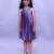 Mauve solid polycotton dress