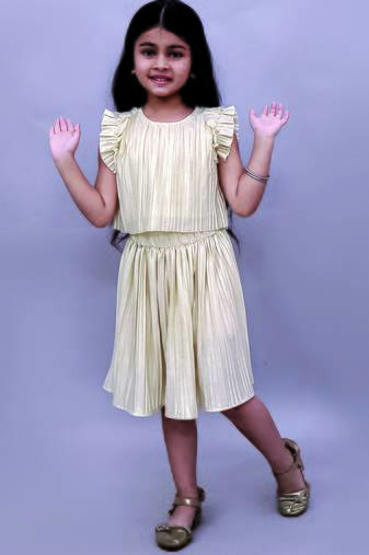 Golden woven polycotton co ord set