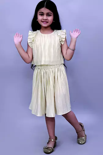 Golden woven polycotton co ord set