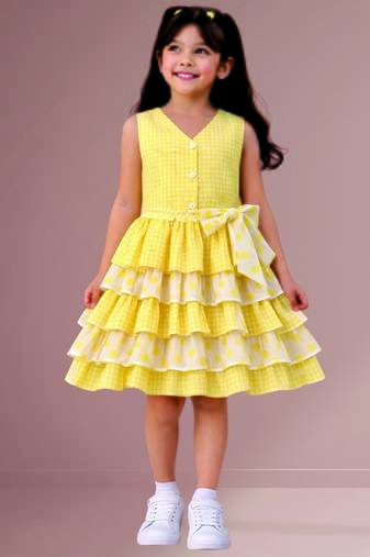Yellow woven cotton co ord set