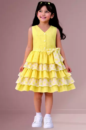 Yellow woven cotton co ord set