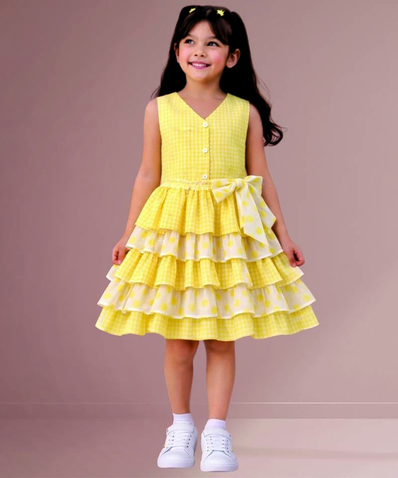 Yellow woven cotton co ord set