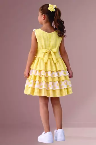 Yellow woven cotton co ord set