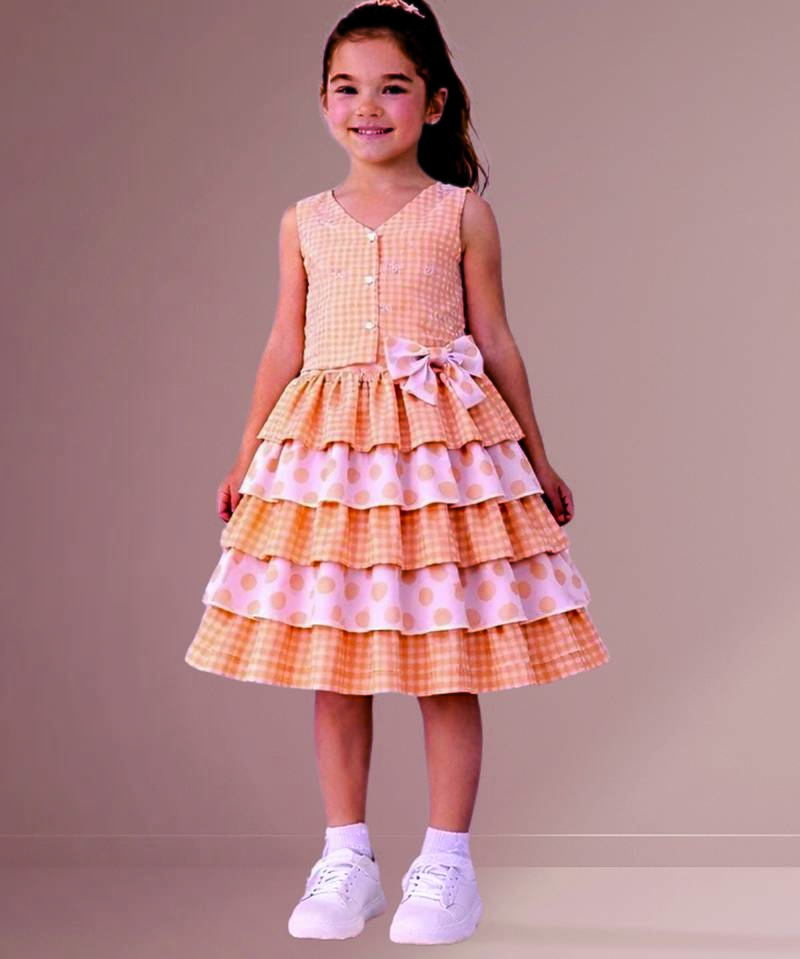 Orange woven cotton co ord set