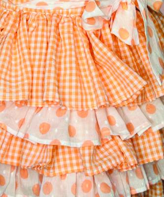 Orange woven cotton co ord set 4